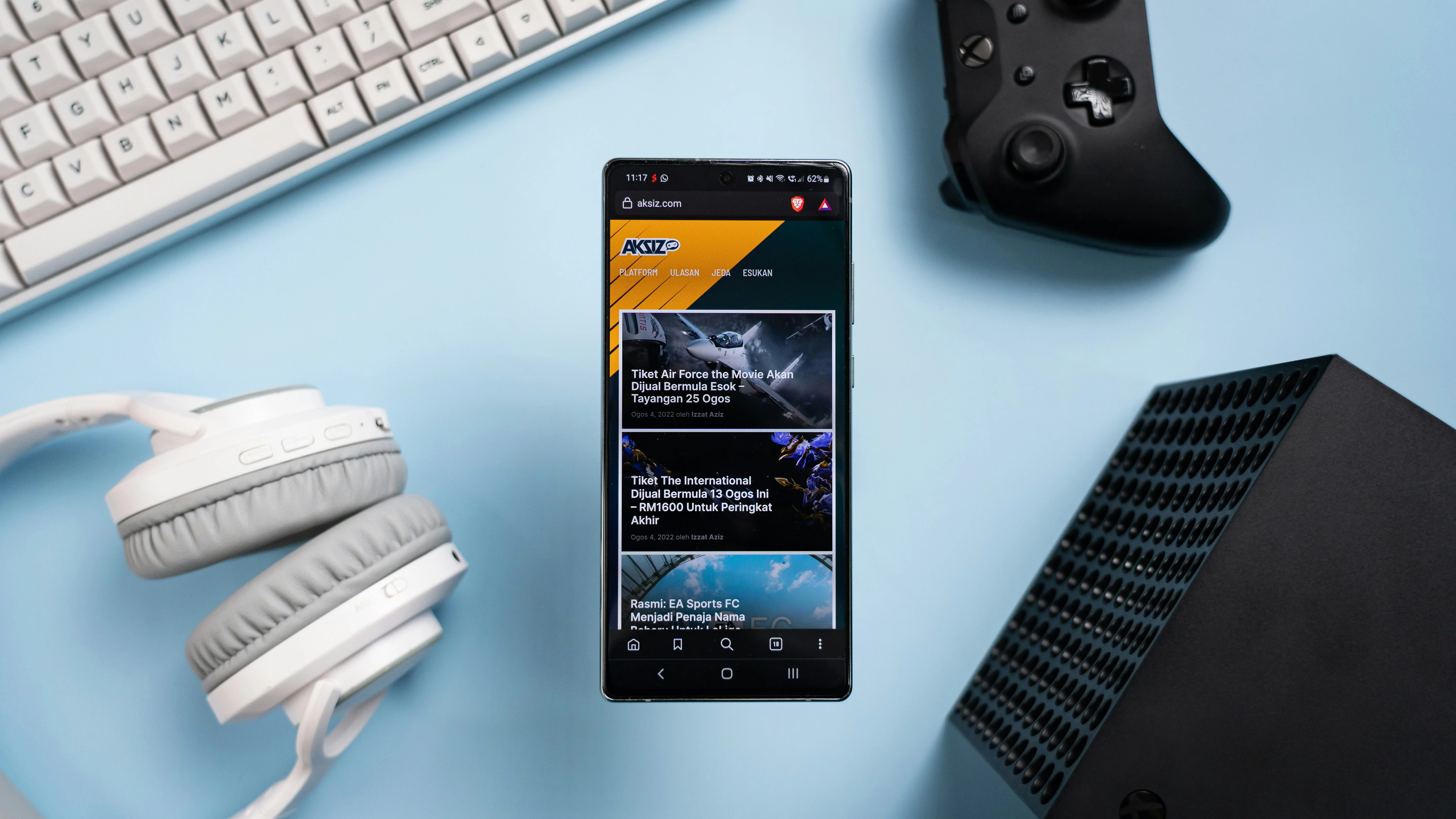 Disassembled smartphone components illustrative graphic